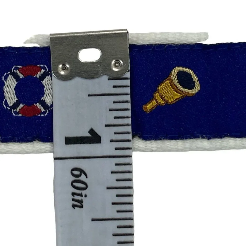 Ralph Lauren Baby Boys Embroidered Belt | 9 Months | Blue | Nautical | D Ring